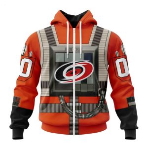 NHL Carolina Hurricanes Star Wars Rebel Pilot Design Personalized Hoodie