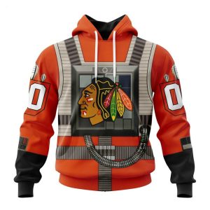 Personalized NHL Chicago Blackhawks Special Space Force NASA Astronaut Design Hoodie 3D