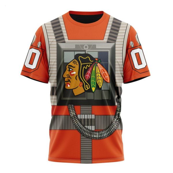 NHL Chicago Blackhawks Star Wars Rebel Pilot Design Personalized Hoodie