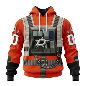 NHL Dallas Stars Star Wars Rebel Pilot Design Personalized Hoodie