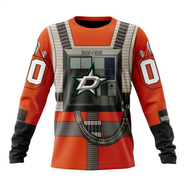 NHL Dallas Stars Star Wars Rebel Pilot Design Personalized Hoodie