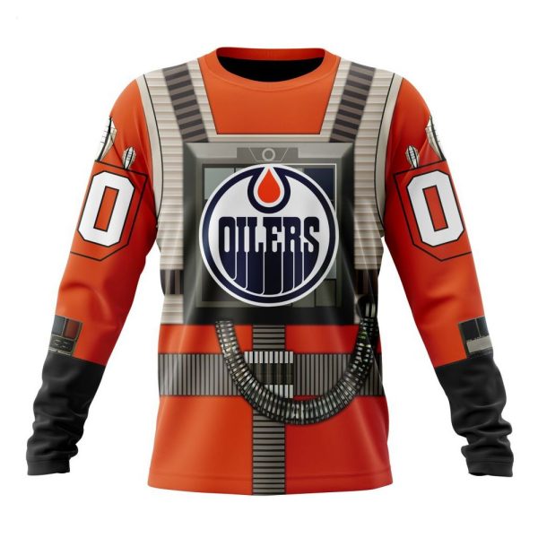 NHL Edmonton Oilers Star Wars Rebel Pilot Design Personalized Hoodie