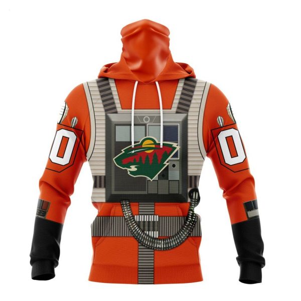 NHL Minnesota Wild Star Wars Rebel Pilot Design Personalized Hoodie