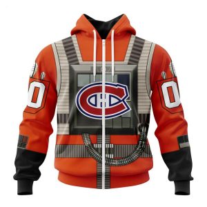 NHL Montreal Canadiens Star Wars Rebel Pilot Design Personalized Hoodie