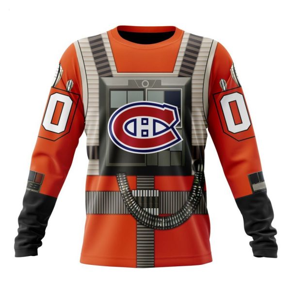 NHL Montreal Canadiens Star Wars Rebel Pilot Design Personalized Hoodie