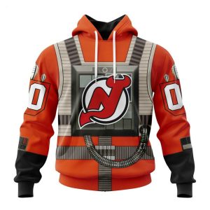 NHL New Jersey Devils Star Wars Rebel Pilot Design Personalized Hoodie