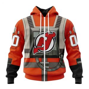 NHL New Jersey Devils Star Wars Rebel Pilot Design Personalized Hoodie