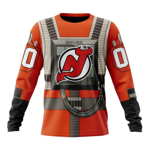 NHL New Jersey Devils Star Wars Rebel Pilot Design Personalized Hoodie