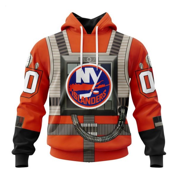 NHL New York Islanders Star Wars Rebel Pilot Design Personalized Hoodie