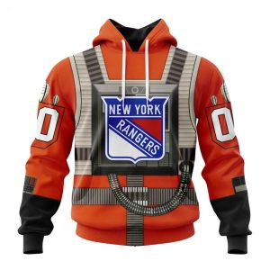 NHL New York Rangers Star Wars Rebel Pilot Design Personalized Hoodie