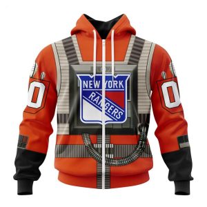NHL New York Rangers Star Wars Rebel Pilot Design Personalized Hoodie