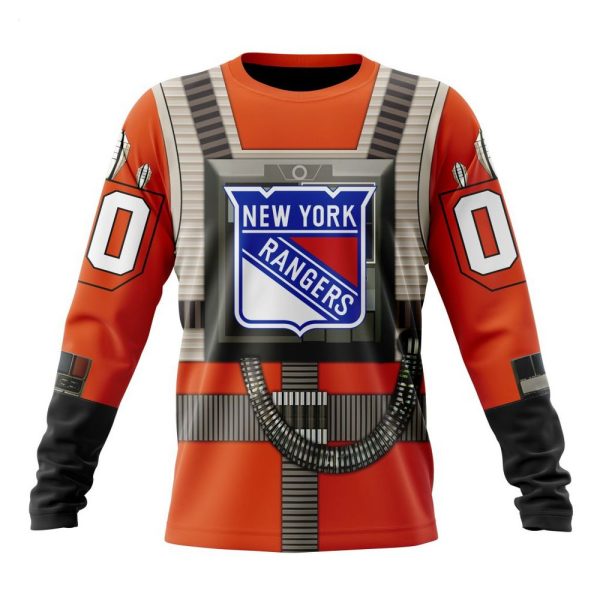 NHL New York Rangers Star Wars Rebel Pilot Design Personalized Hoodie