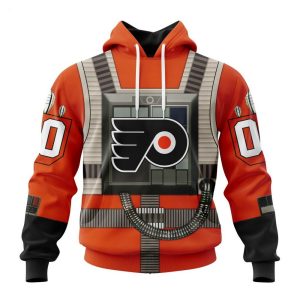 NHL Philadelphia Flyers Star Wars Rebel Pilot Design Personalized Hoodie