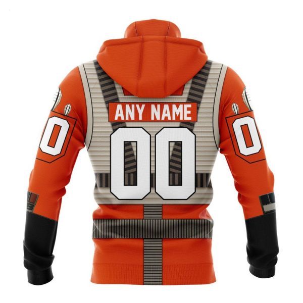 NHL Philadelphia Flyers Star Wars Rebel Pilot Design Personalized Hoodie