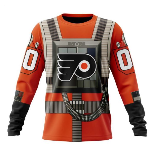 NHL Philadelphia Flyers Star Wars Rebel Pilot Design Personalized Hoodie