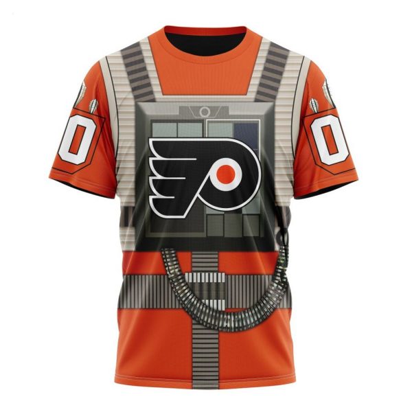 NHL Philadelphia Flyers Star Wars Rebel Pilot Design Personalized Hoodie