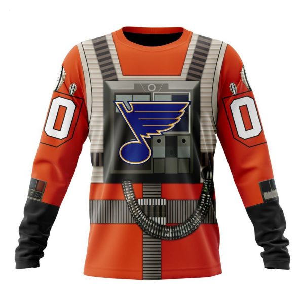 NHL St. Louis Blues Star Wars Rebel Pilot Design Personalized Hoodie