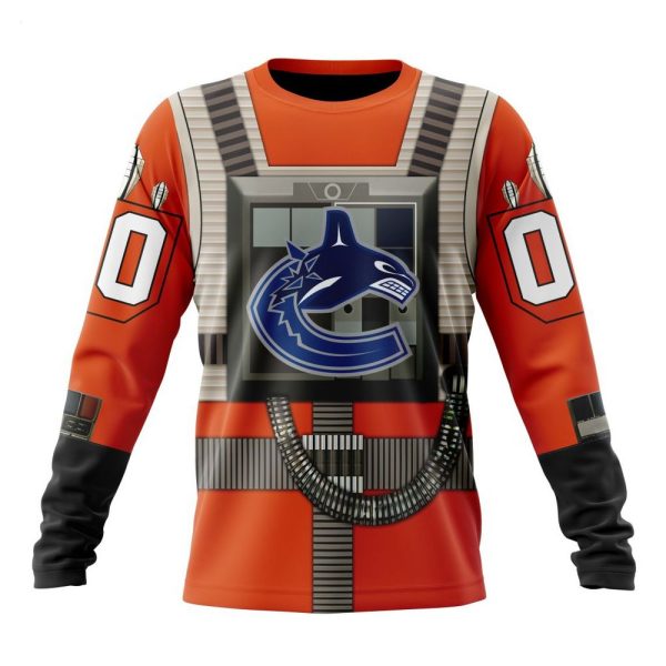 NHL Vancouver Canucks Star Wars Rebel Pilot Design Personalized Hoodie