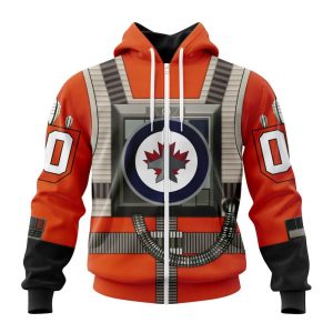 NHL Winnipeg Jets Star Wars Rebel Pilot Design Personalized Hoodie
