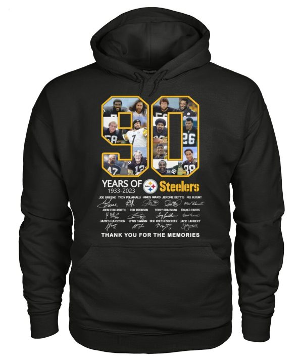 90 Years Of 1933 – 2023 Steelers Thank You For The Memories T-Shirt