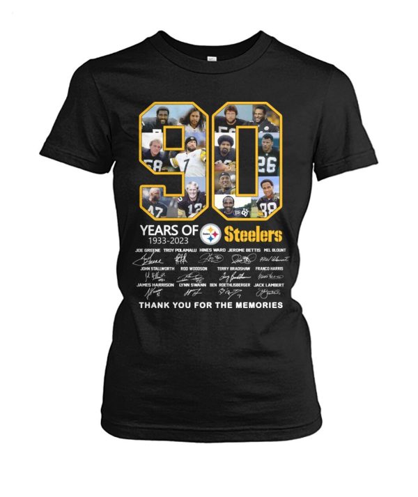 90 Years Of 1933 – 2023 Steelers Thank You For The Memories T-Shirt