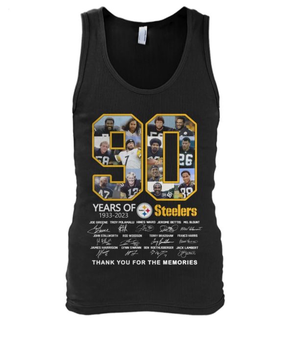 90 Years Of 1933 – 2023 Steelers Thank You For The Memories T-Shirt