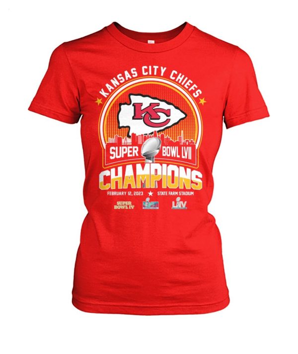 Kansas City Chiefs Super Bowl LVII Champions February 12, 2023 State Farm Stadium T-Shirt