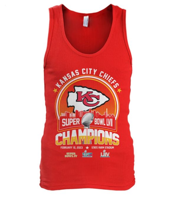 Kansas City Chiefs Super Bowl LVII Champions February 12, 2023 State Farm Stadium T-Shirt