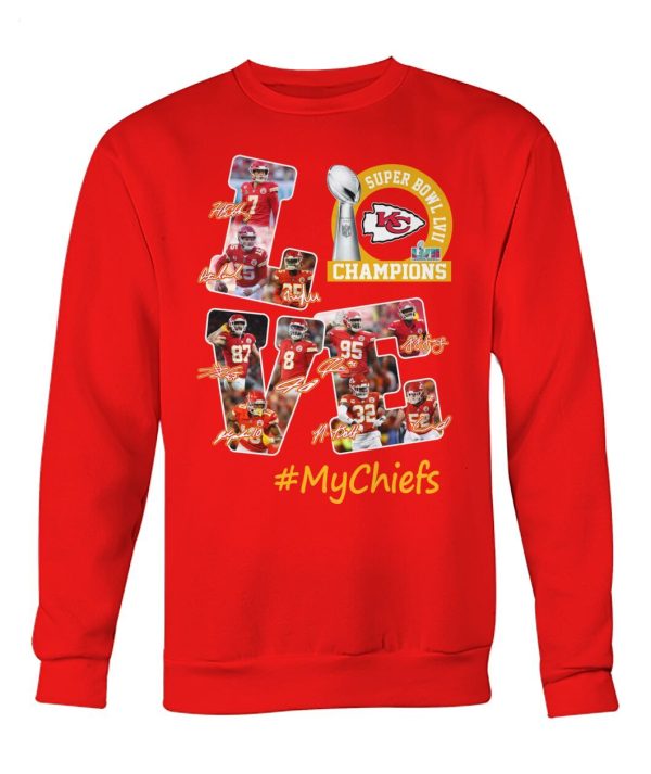 Kansas City Chiefs Super Bowl LVII Champions Love MyChiefs T-Shirt