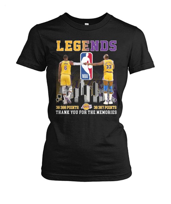 Legends James And Abdul Jabbar Thank You For The Memories T-Shirt