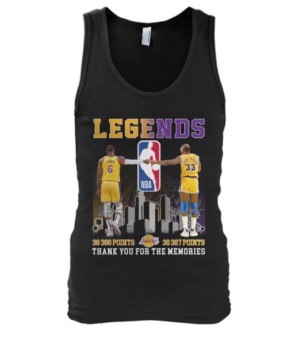 Legends James And Abdul Jabbar Thank You For The Memories T-Shirt