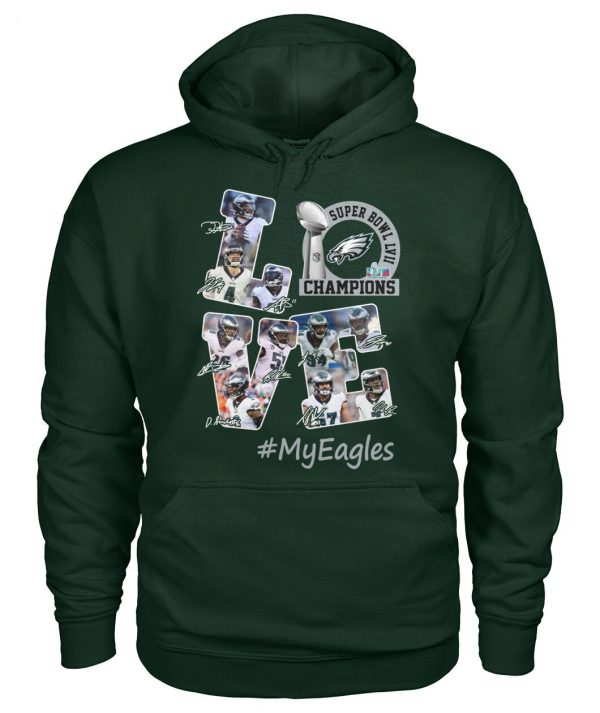 Philadelphia Eagles Super Bowl LVII Champions Love MyEagles T-Shirt