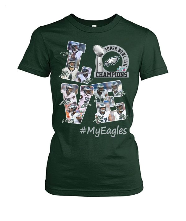 Philadelphia Eagles Super Bowl LVII Champions Love MyEagles T-Shirt