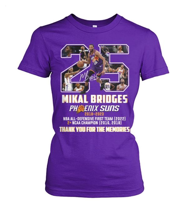 Mikal Bridges Phoenix Suns 2018 – 2023 Thank You For The Memories T-Shirt