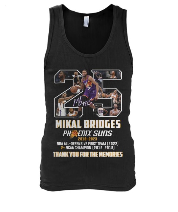 Mikal Bridges Phoenix Suns 2018 – 2023 Thank You For The Memories T-Shirt