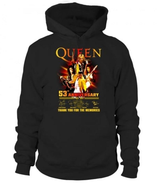 Queen 53rd Anniversary 1970 – 2023 Thank You For The Memories T-Shirt