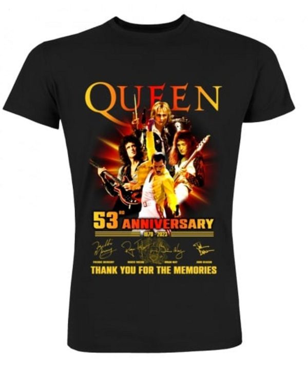 Queen 53rd Anniversary 1970 – 2023 Thank You For The Memories T-Shirt