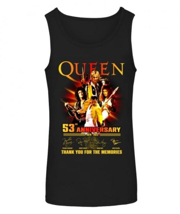 Queen 53rd Anniversary 1970 – 2023 Thank You For The Memories T-Shirt