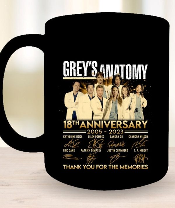 Thank You For The Memories Grey’s Anatomy 18th Anniversary 2005 – 2023 T-Shirt