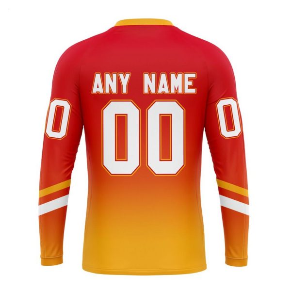 Persionalized NHL Calgary Flames Special Retro Gradient Design Hoodie