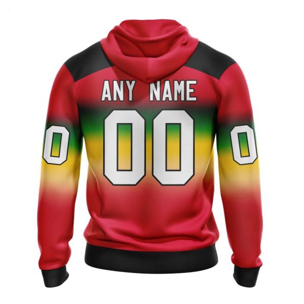 Persionalized NHL Chicago Blackhawks Special Retro Gradient Design Hoodie