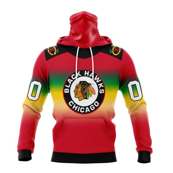 Persionalized NHL Chicago Blackhawks Special Retro Gradient Design Hoodie