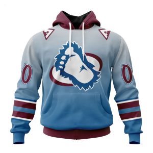 Persionalized NHL Colorado Avalanche Special Retro Gradient Design Hoodie
