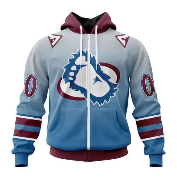 Persionalized NHL Colorado Avalanche Special Retro Gradient Design Hoodie