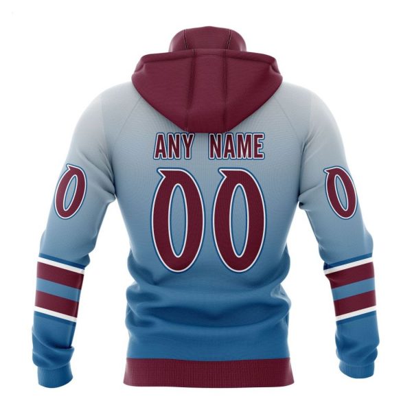 Persionalized NHL Colorado Avalanche Special Retro Gradient Design Hoodie