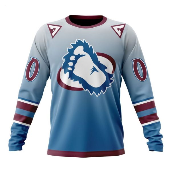 Persionalized NHL Colorado Avalanche Special Retro Gradient Design Hoodie