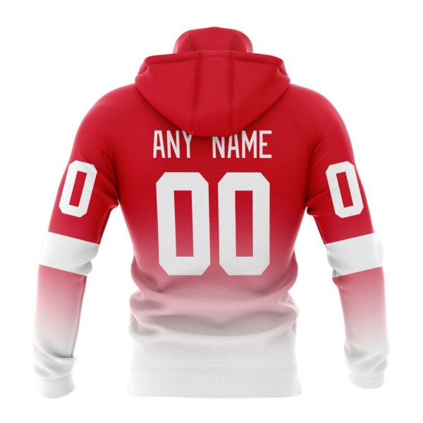 Persionalized NHL Detroit Red Wings Special Retro Gradient Design Hoodie