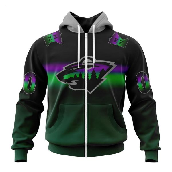 Persionalized NHL Minnesota Wild Special Retro Gradient Design Hoodie