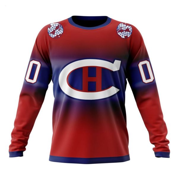 Persionalized NHL Montreal Canadiens Special Retro Gradient Design Hoodie