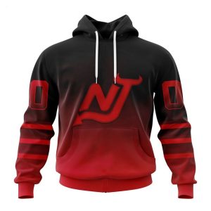 Persionalized NHL New Jersey Devils Special Retro Gradient Design Hoodie